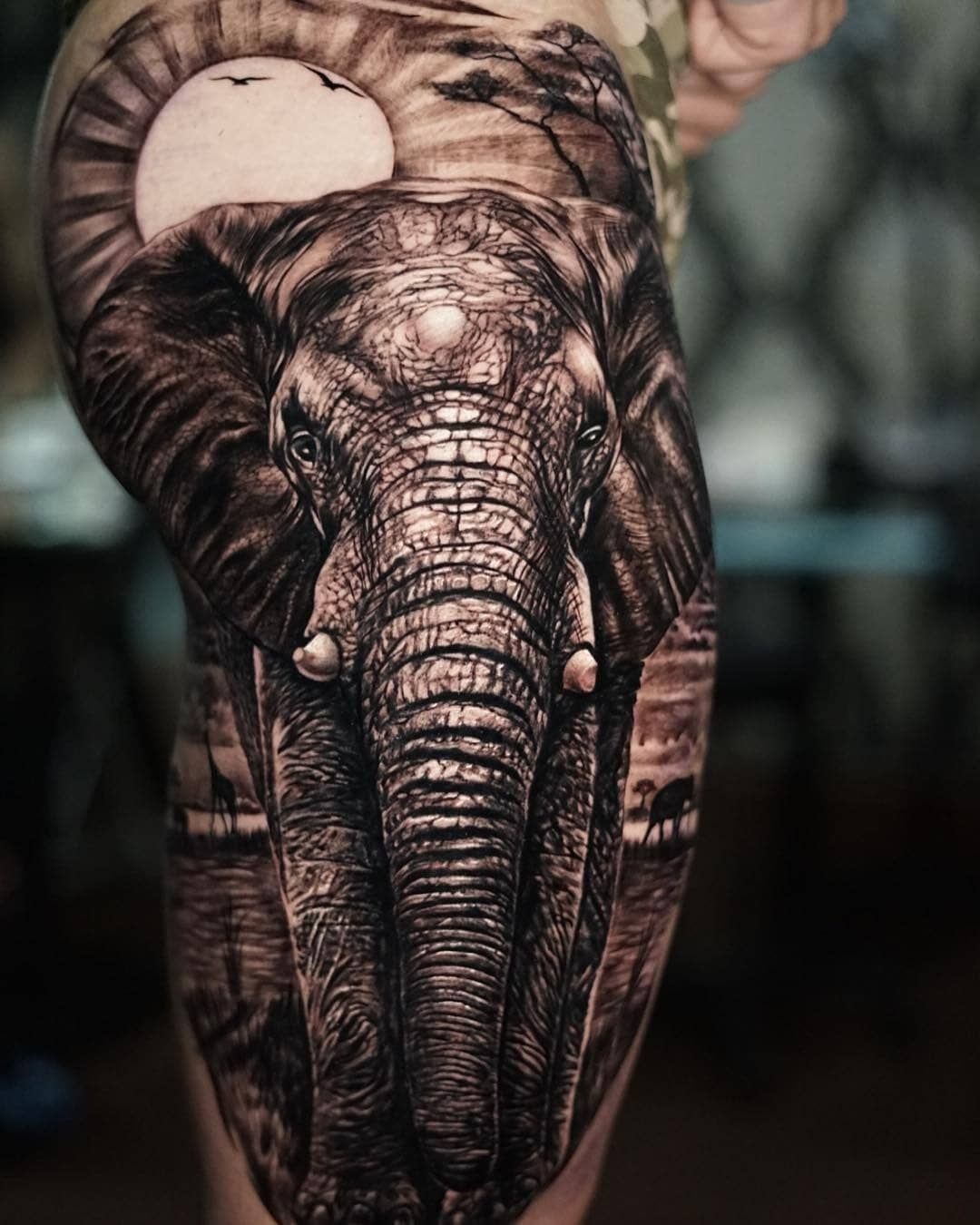 elephant tattoos for men 0096