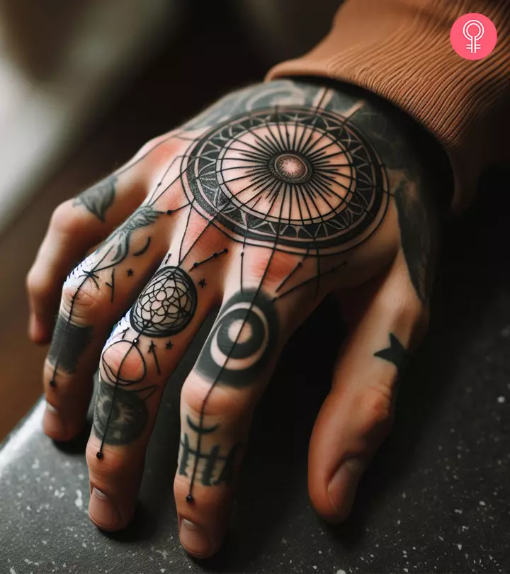 eye hand tattoos for men 0011