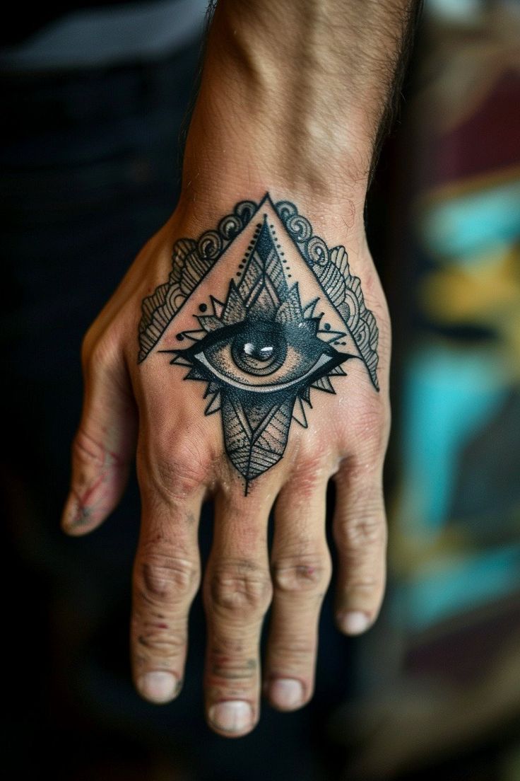 eye hand tattoos for men 0020