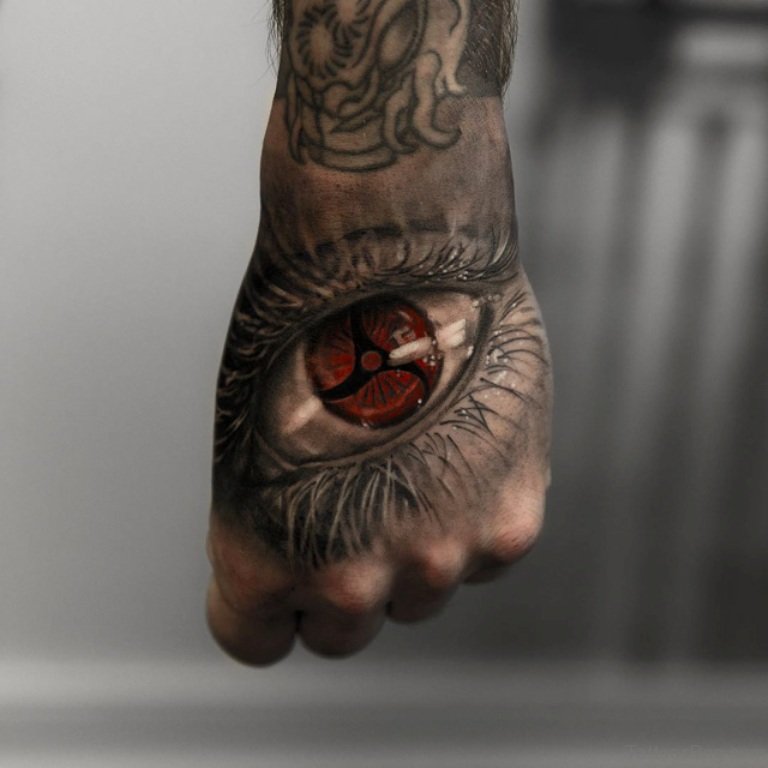 eye hand tattoos for men 0024