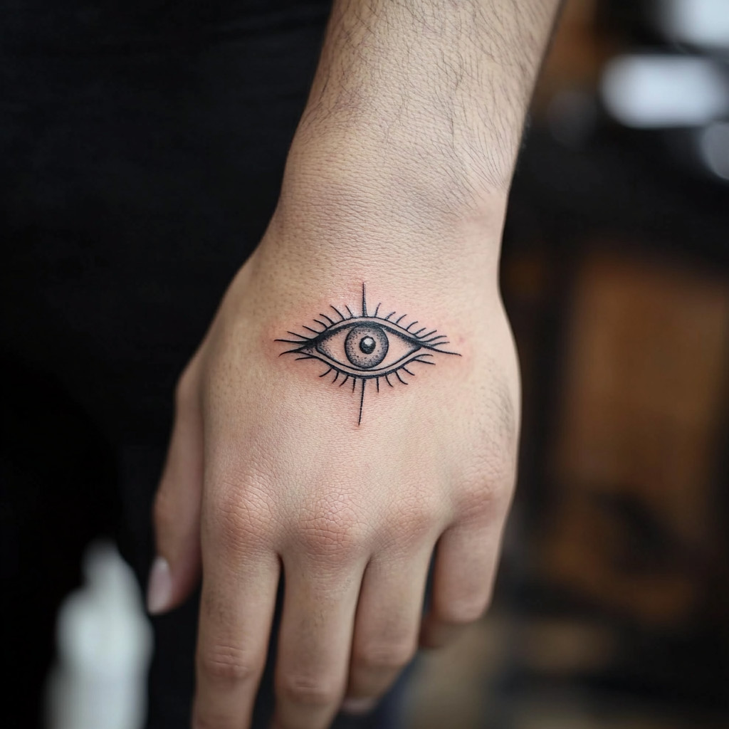 eye hand tattoos for men 0030