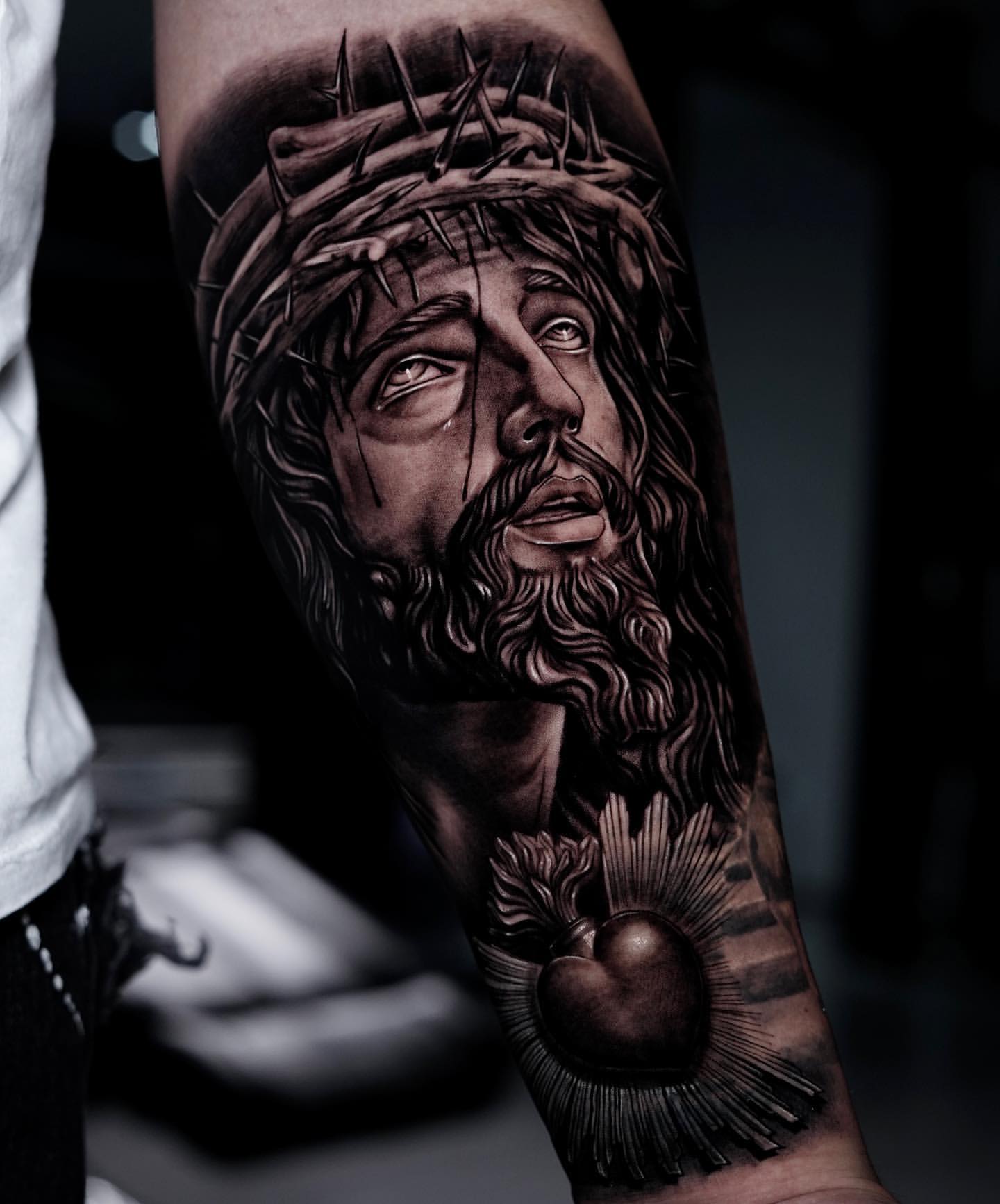 face tattoos for men Cross 0024