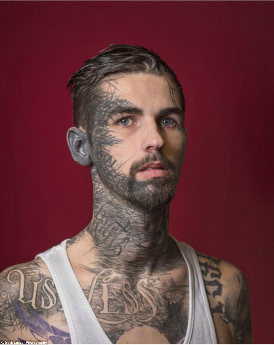 face tattoos for men Cross 0048