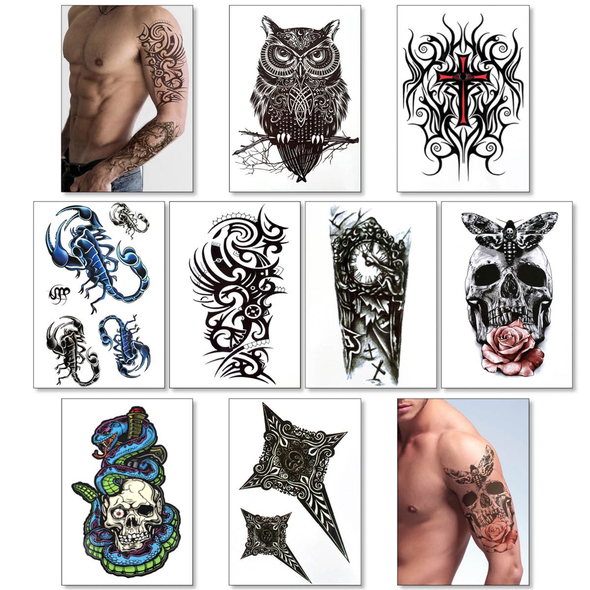 face tattoos for men Cross 0064