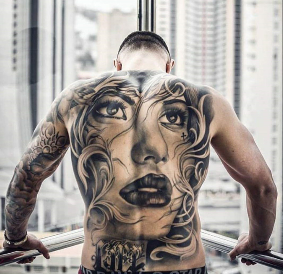 face tattoos for men Cross 0071