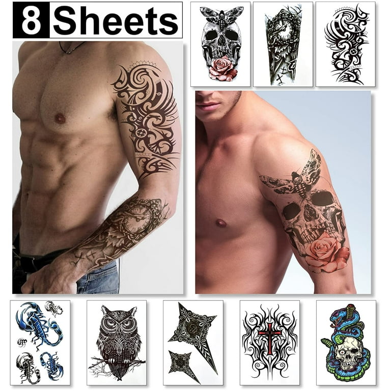 face tattoos for men Cross 0072