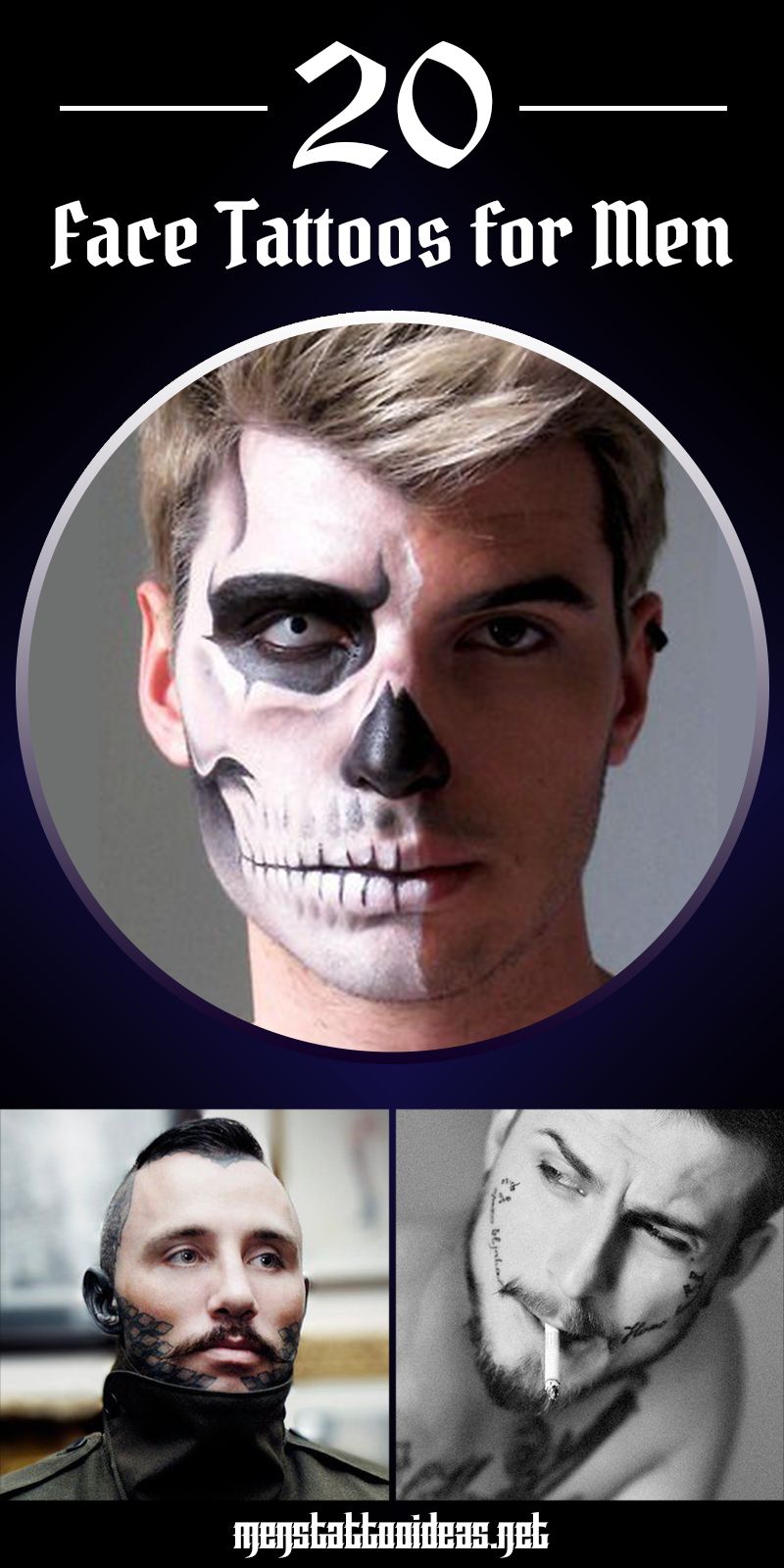 face tattoos for men 0086