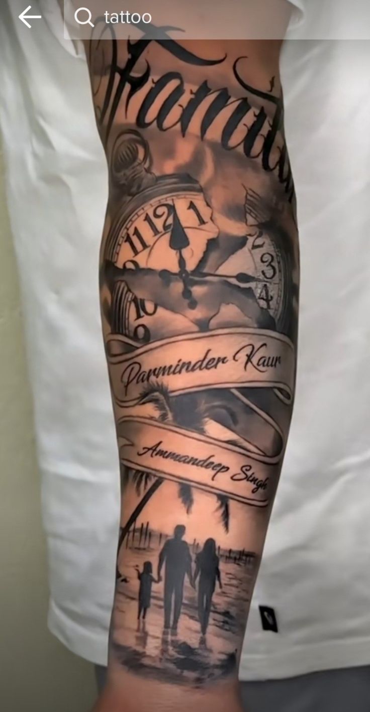 family sleeve tattoos for men 0077