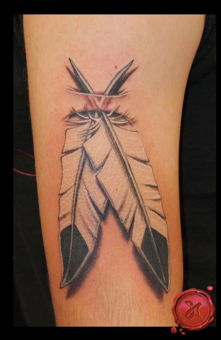 feather tattoos for men 0021