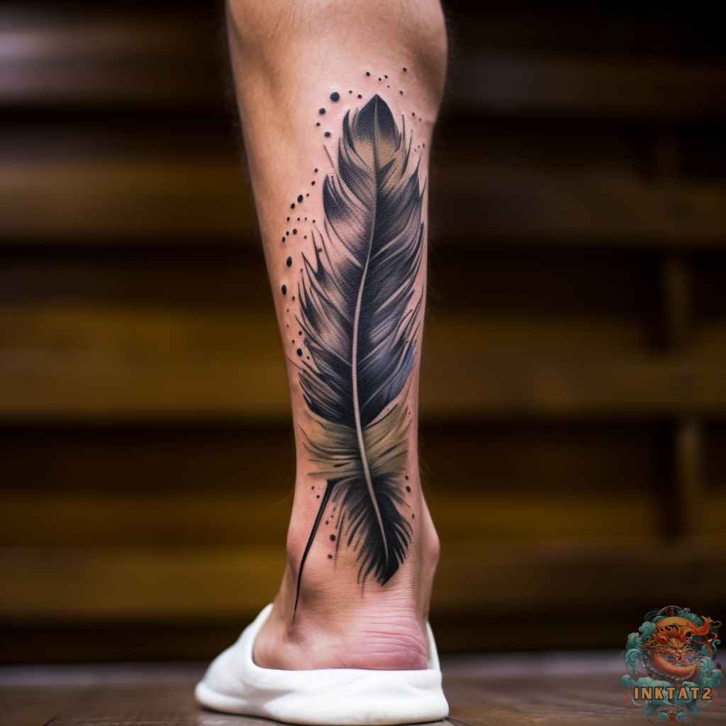 feather tattoos for men 0025