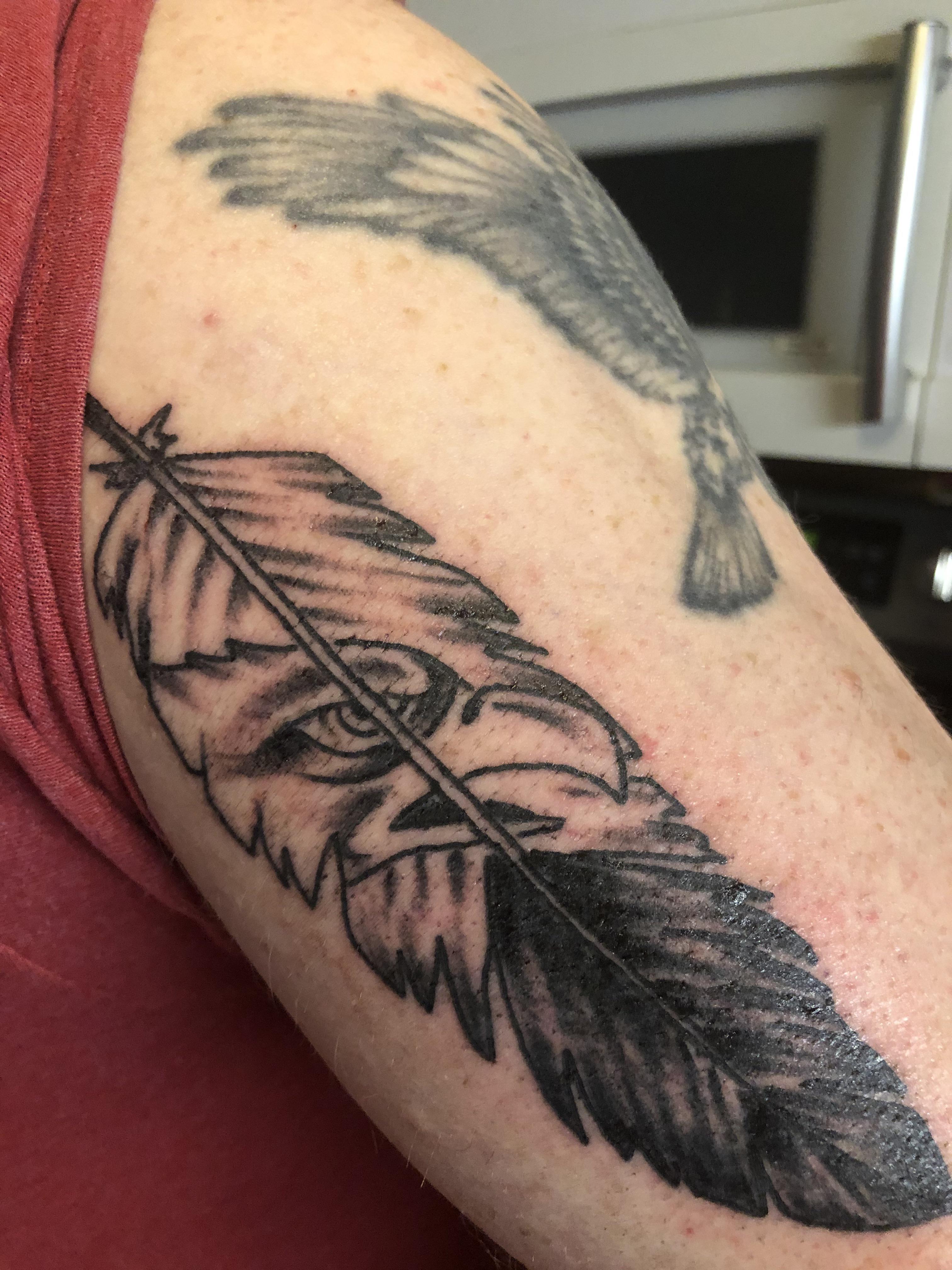 feather tattoos for men 0026