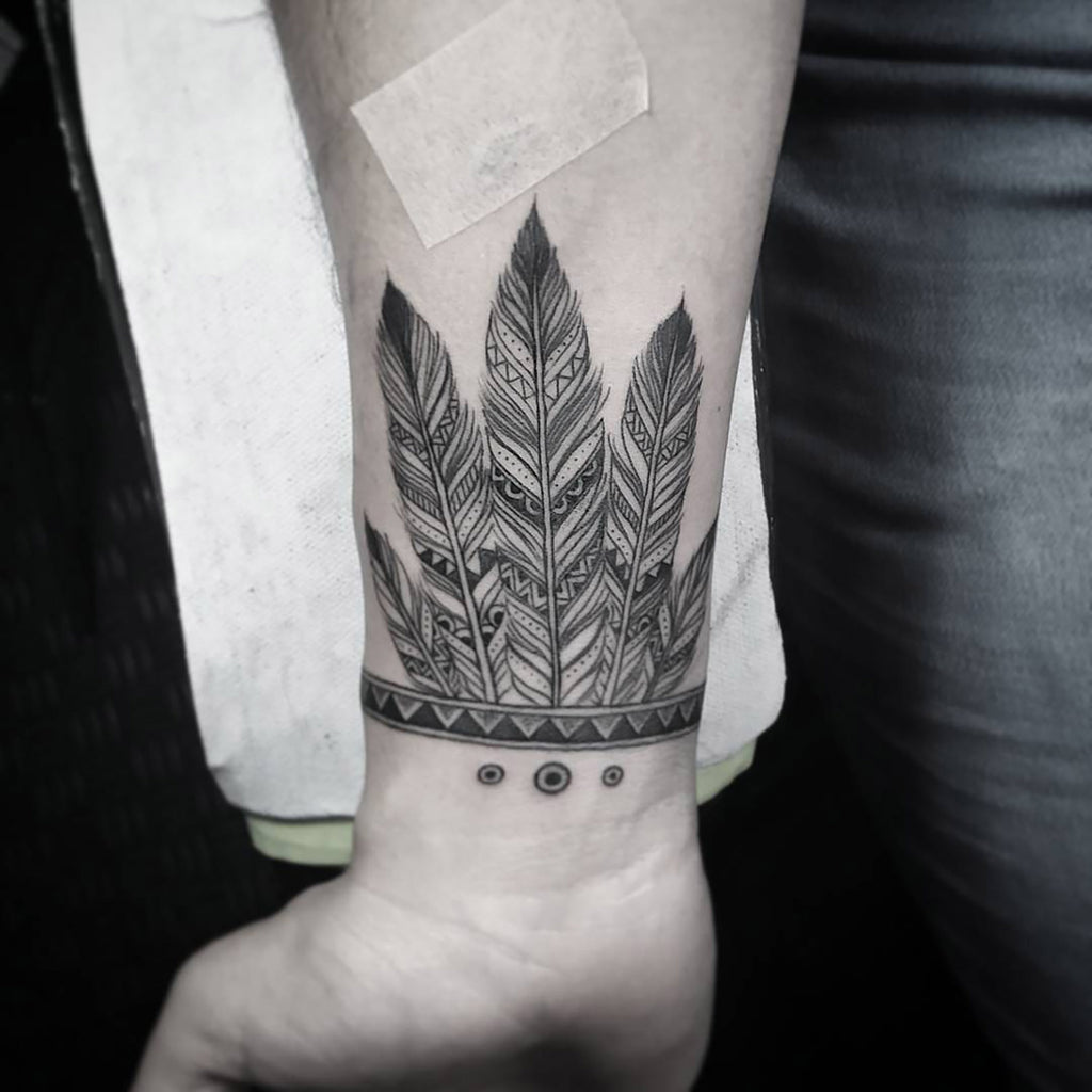 feather tattoos for men 0038