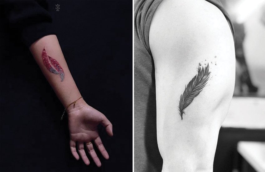 feather tattoos for men 0042