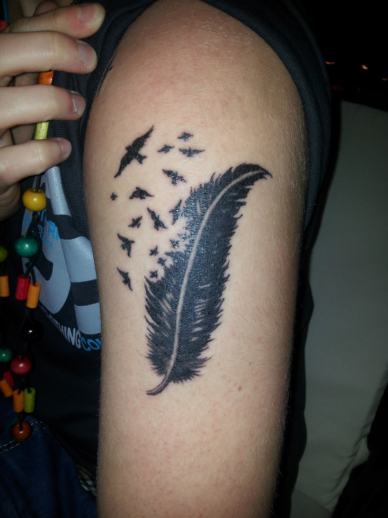 feather tattoos for men 0066