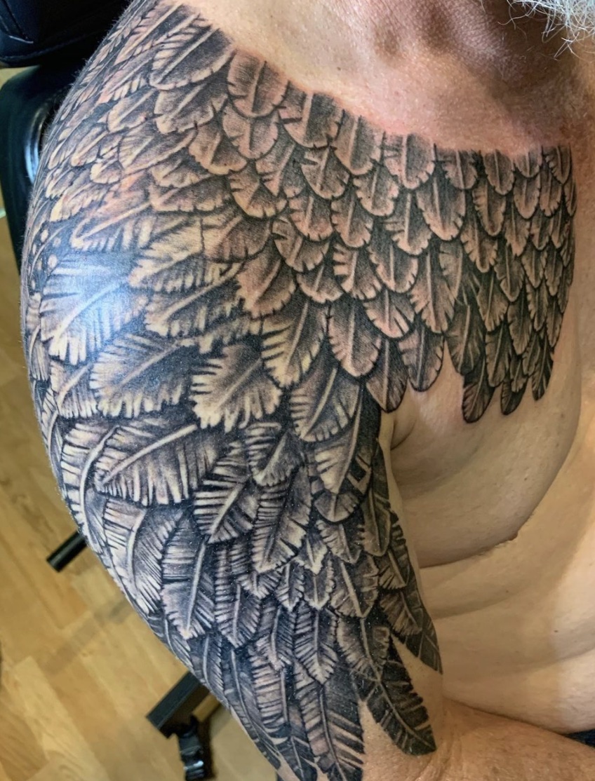 feather tattoos for men 0071