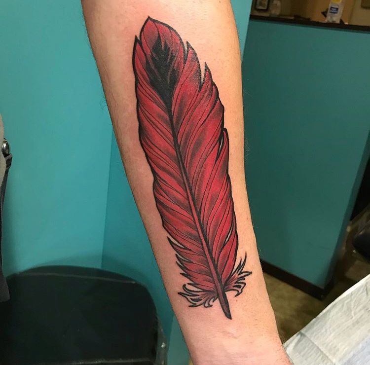 feather tattoos for men 0088