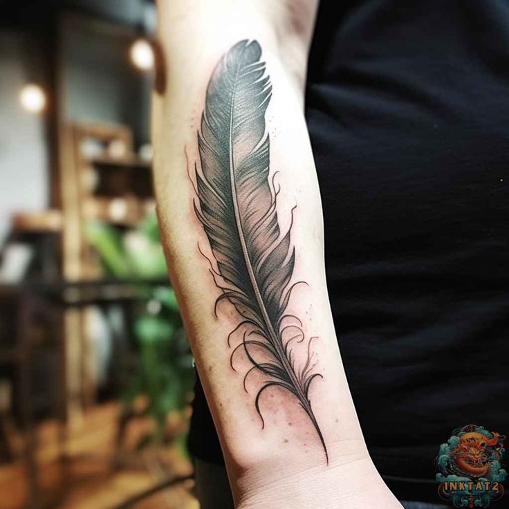 feather tattoos for men 0090