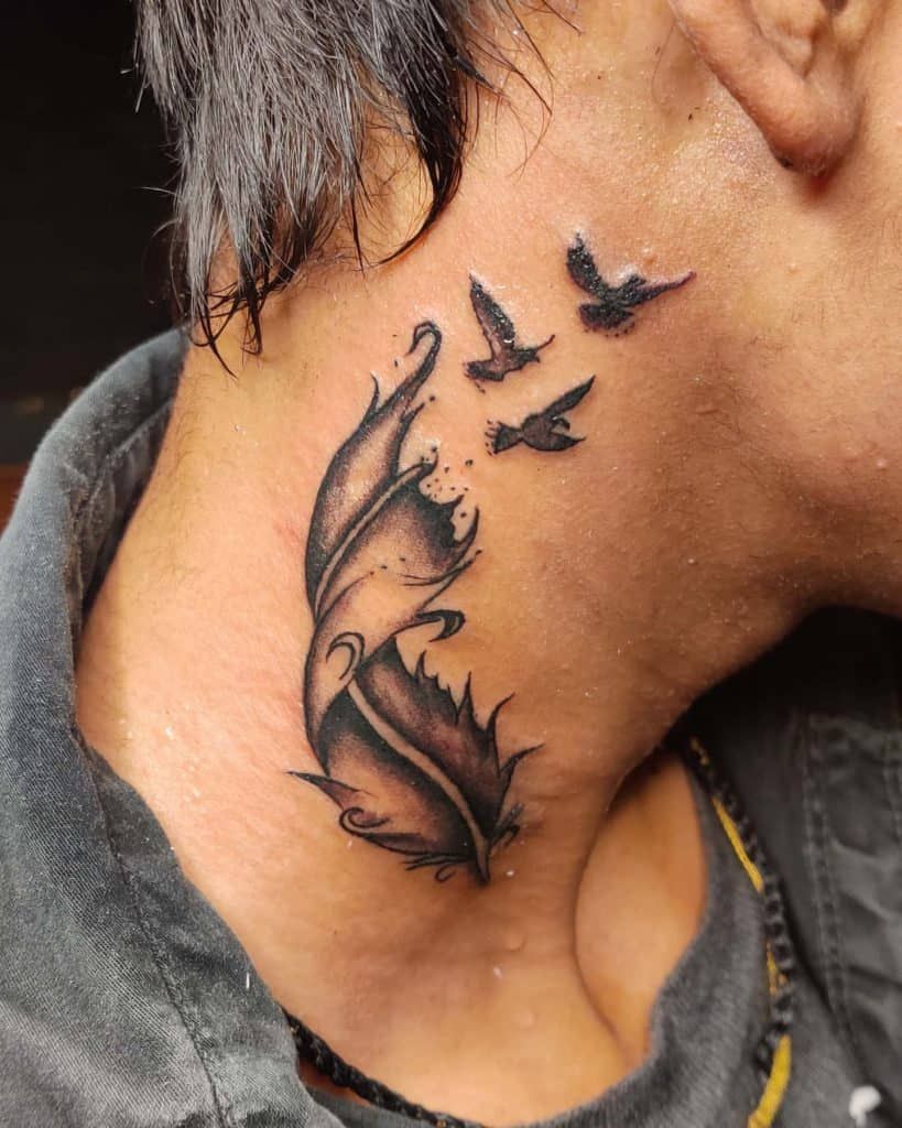 feather tattoos for men 0097