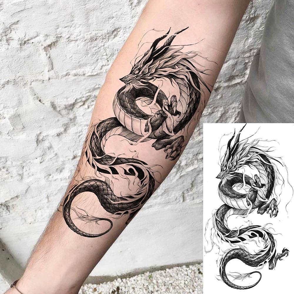 fierce dragon tattoo sleeves for men representations