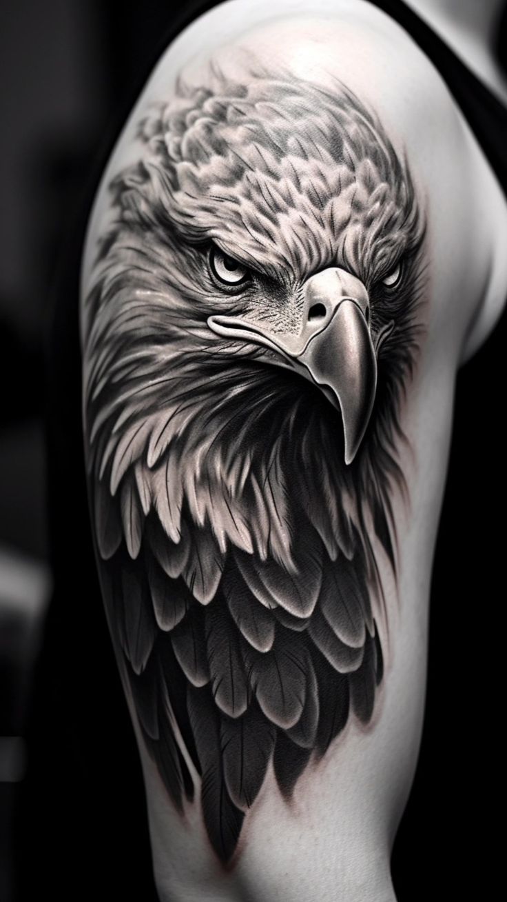 fierce hawk tattoos for men.