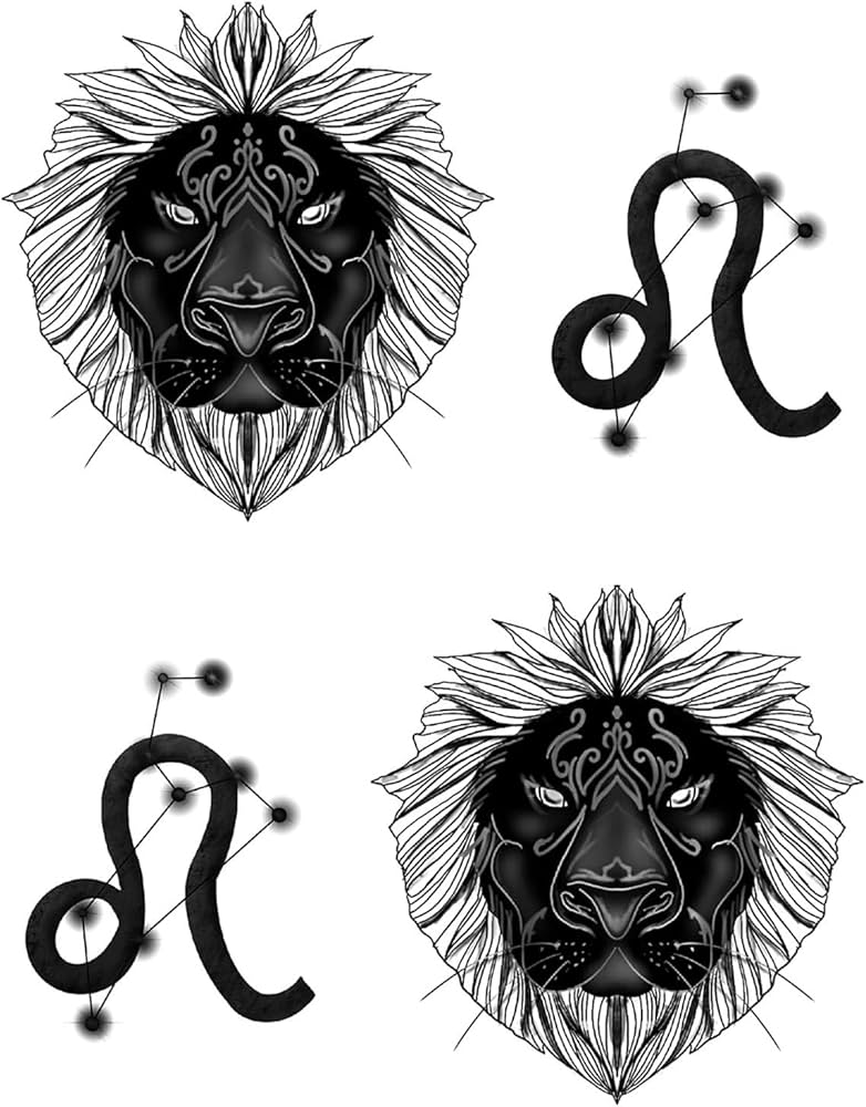 fierce Leo tattoos for men.