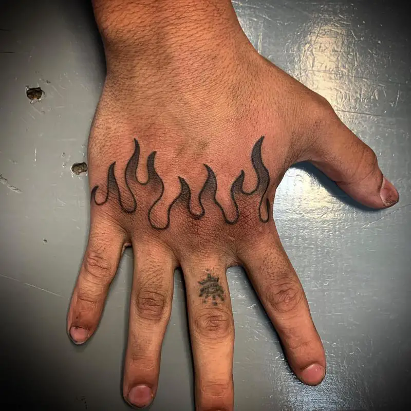 fire sleeve tattoos for men.