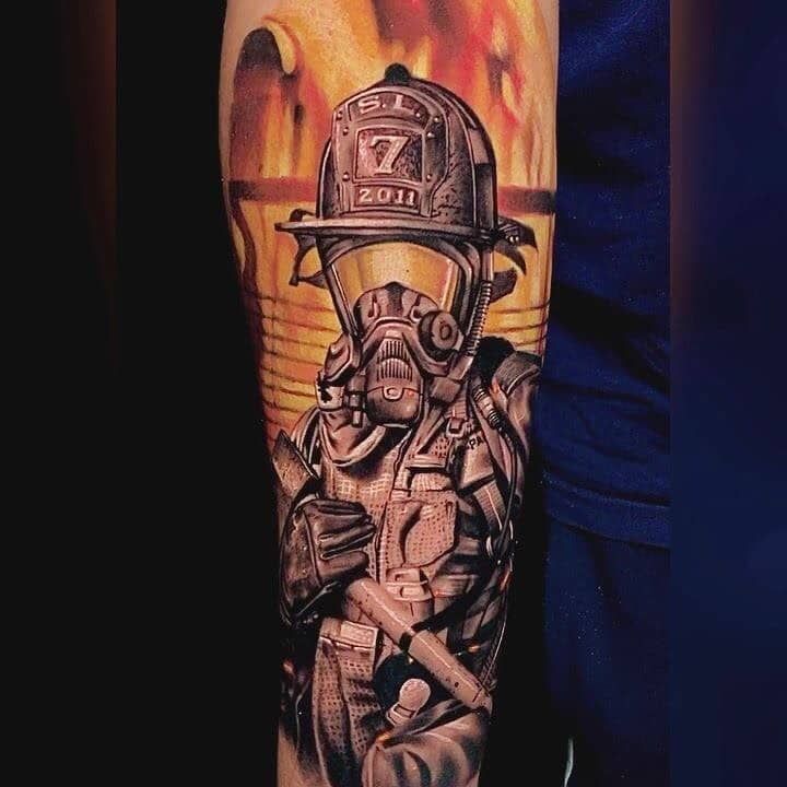 firefighter tattoos for men ideas