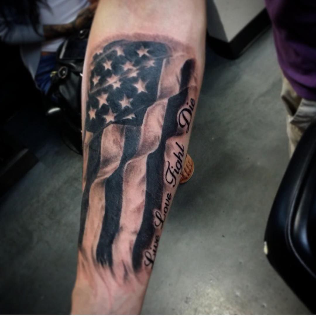 tattoos for men American Flag