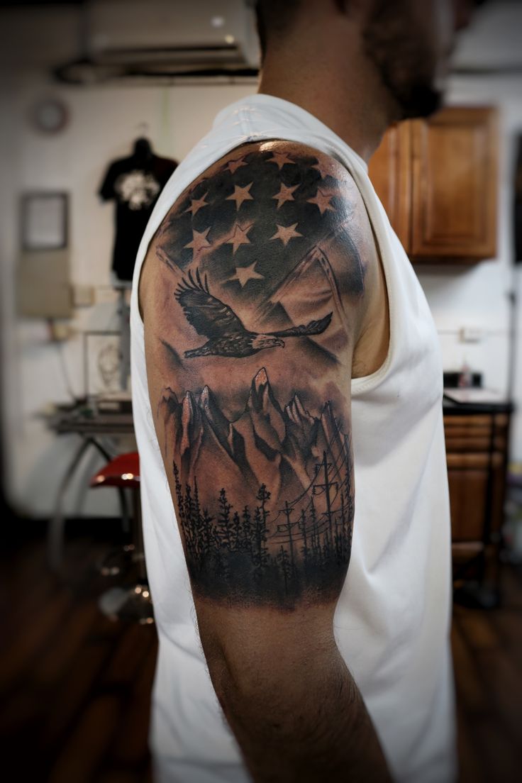 tattoos for men American Flag 0030