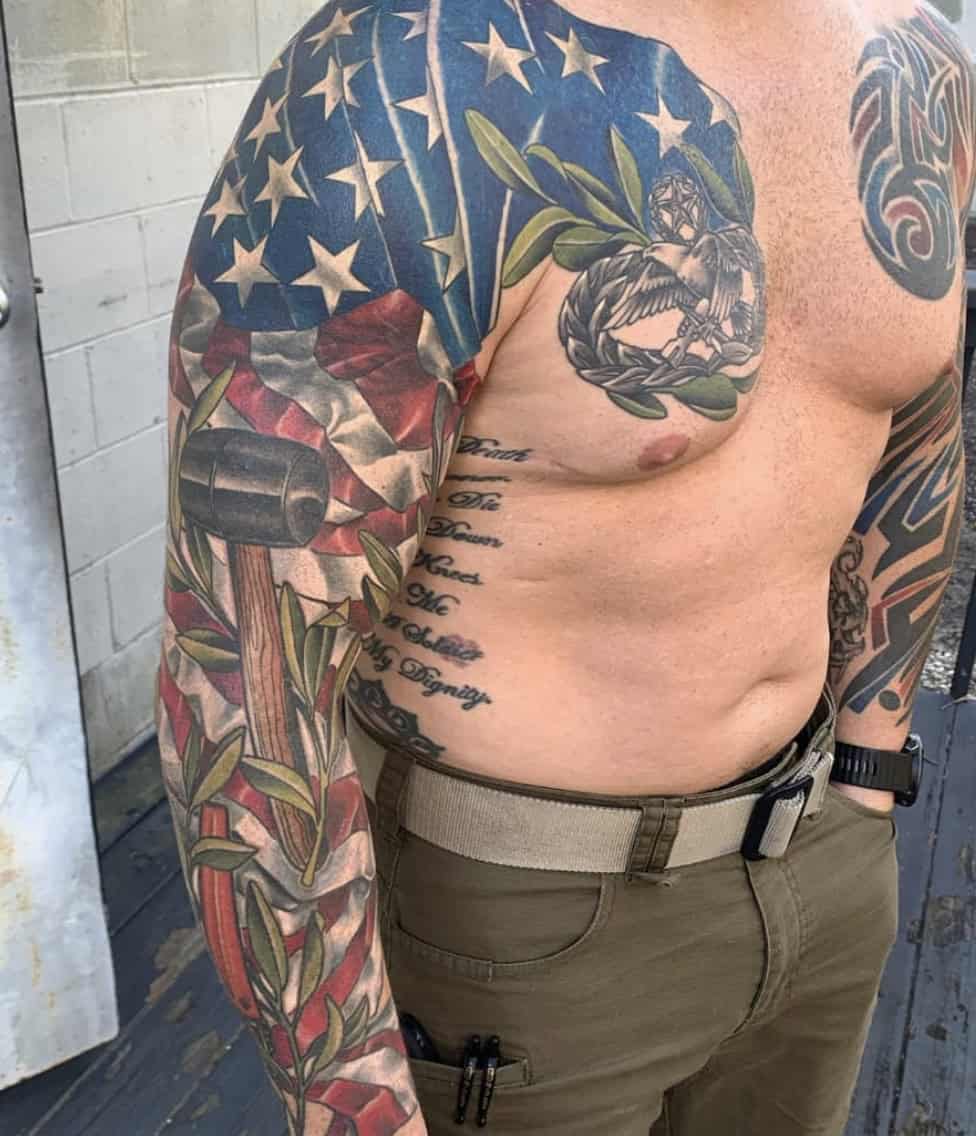 tattoos for men American Flag 0063