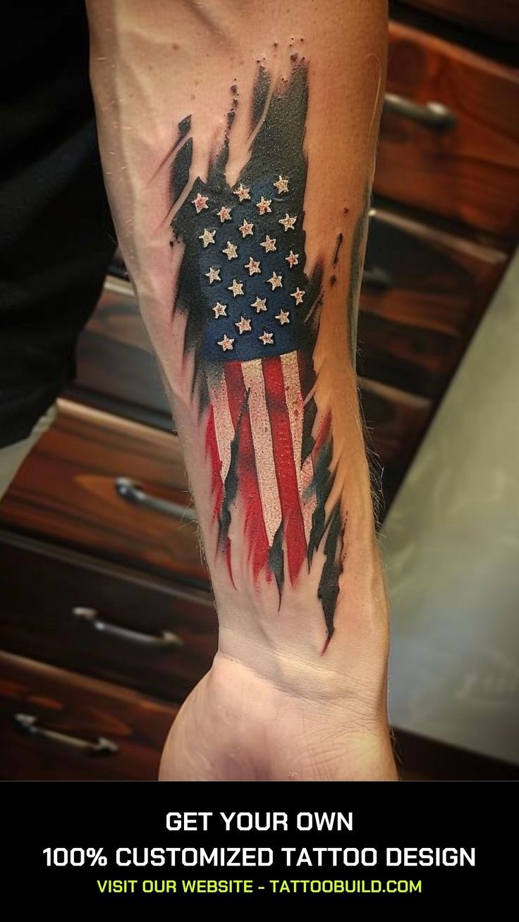 tattoos for men American Flag 0064