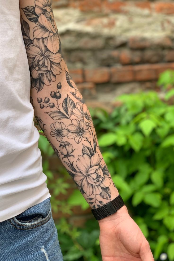 flower tattoos for men 0017