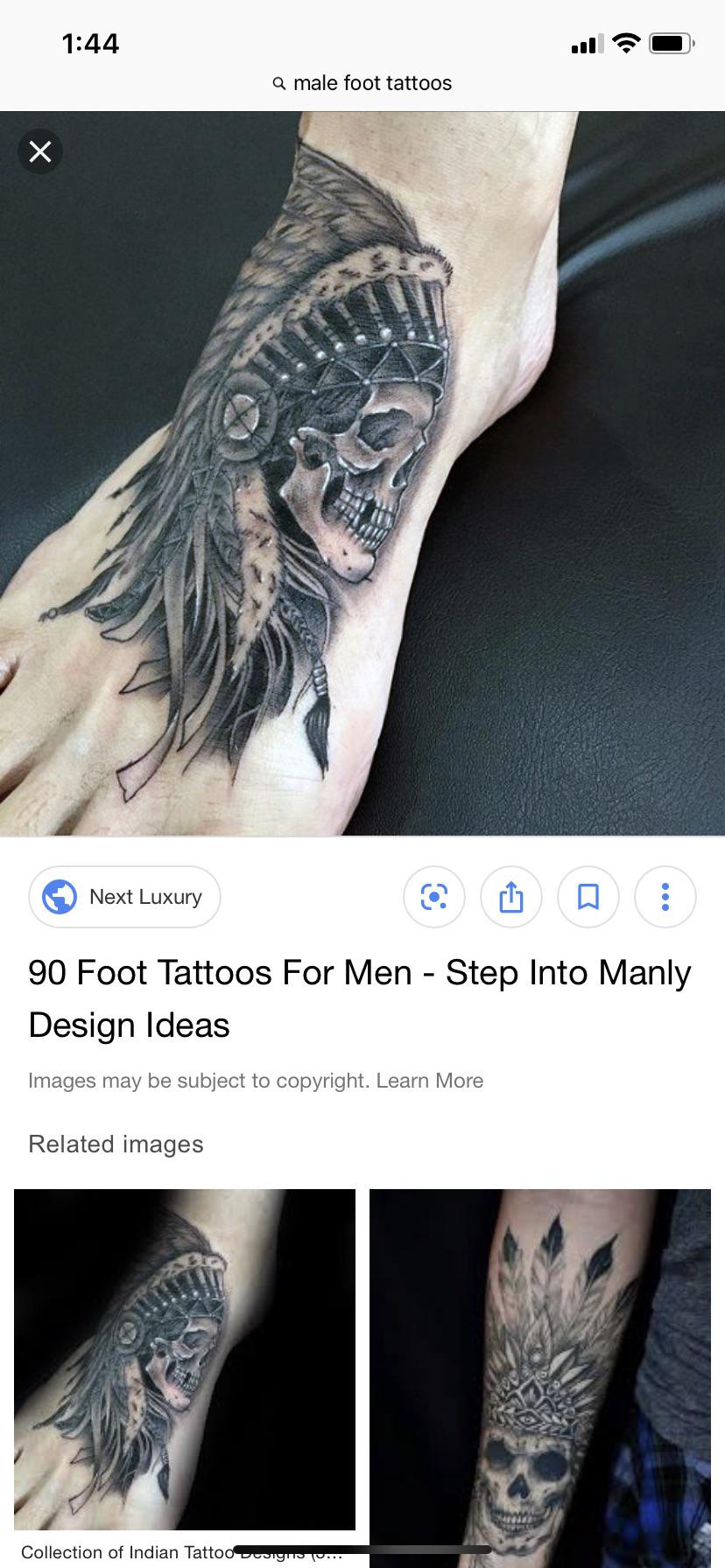 foot tattoos for men design ideas