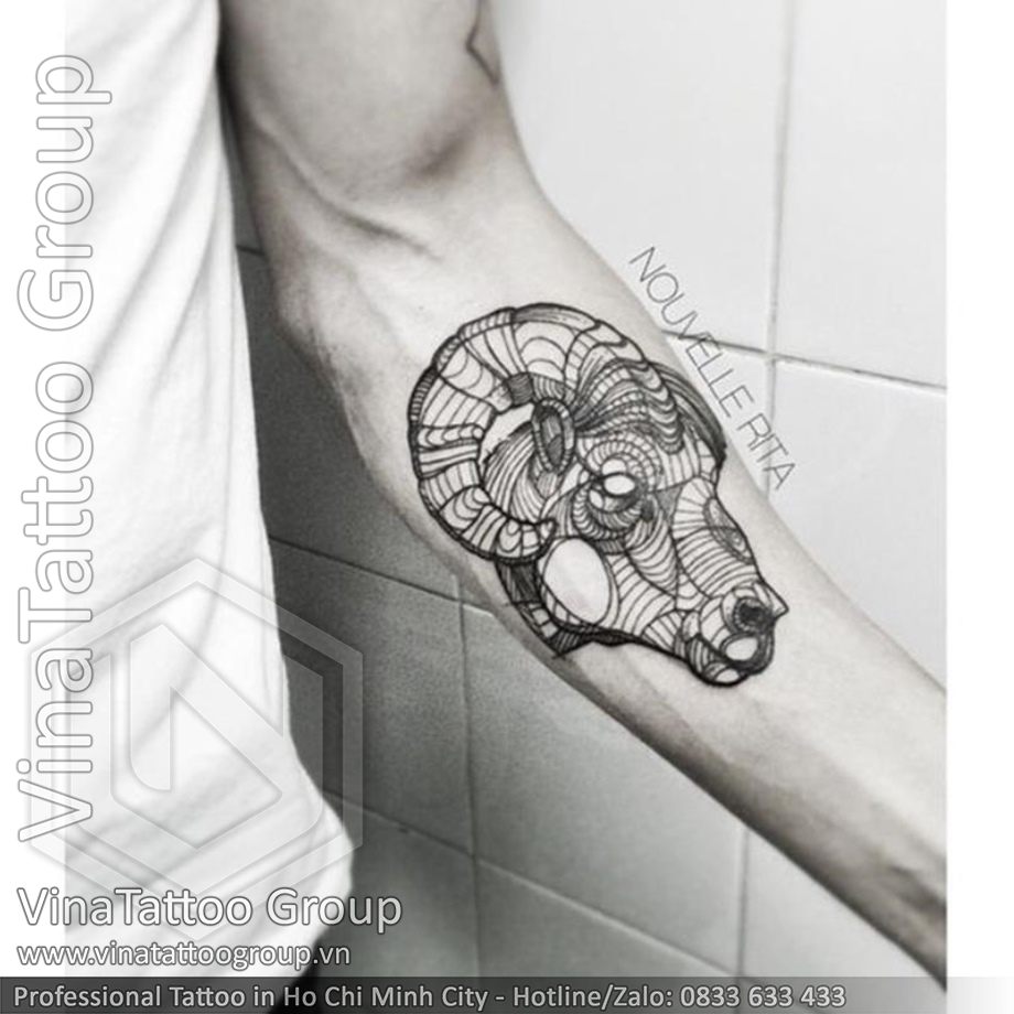 forearm aries tattoos for men 0044