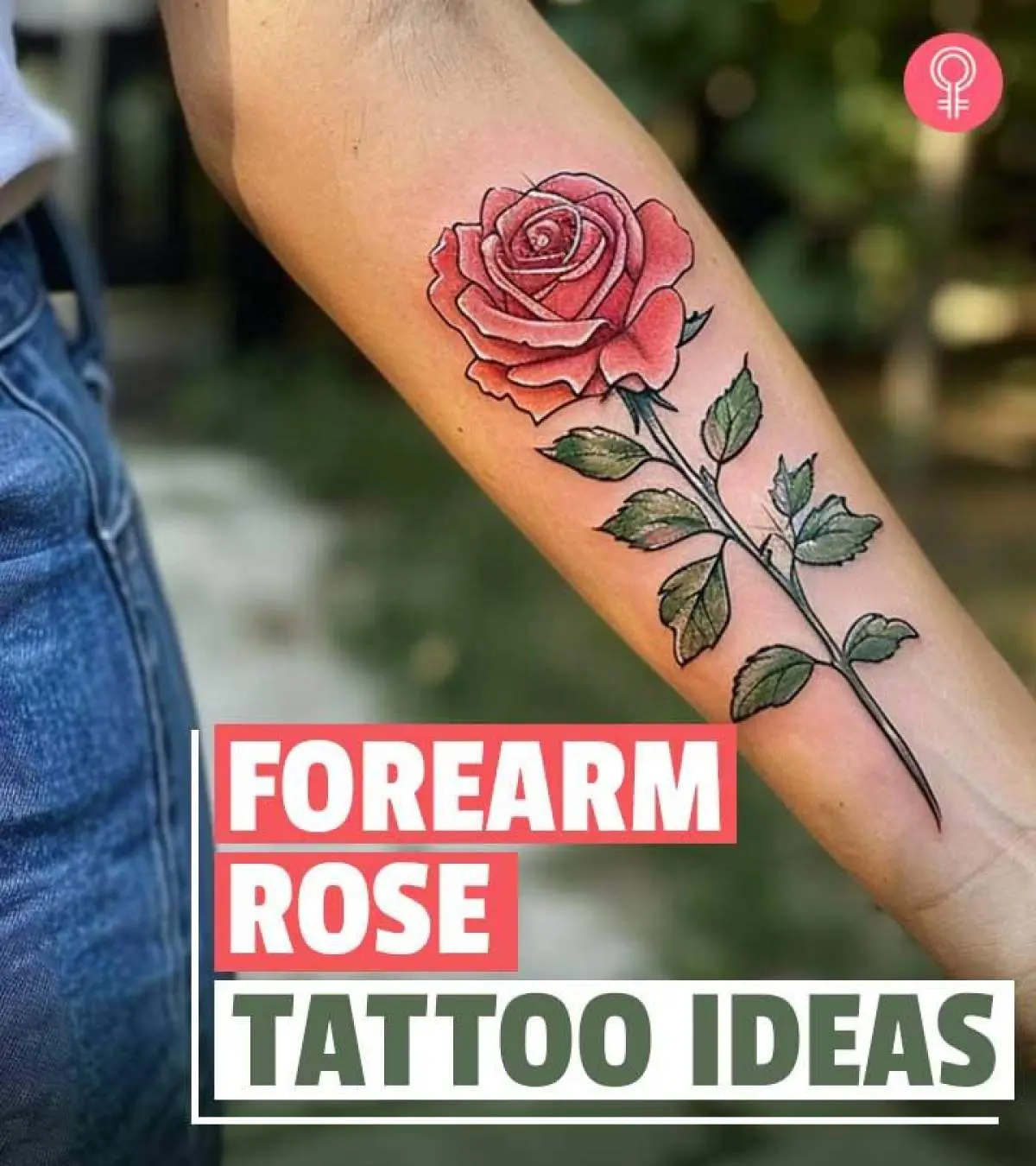 forearm Cross and rose tattoo for men 0033