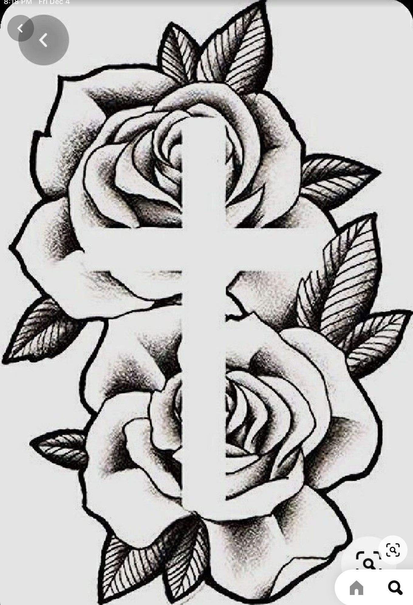 forearm Cross and rose tattoo for men 0045