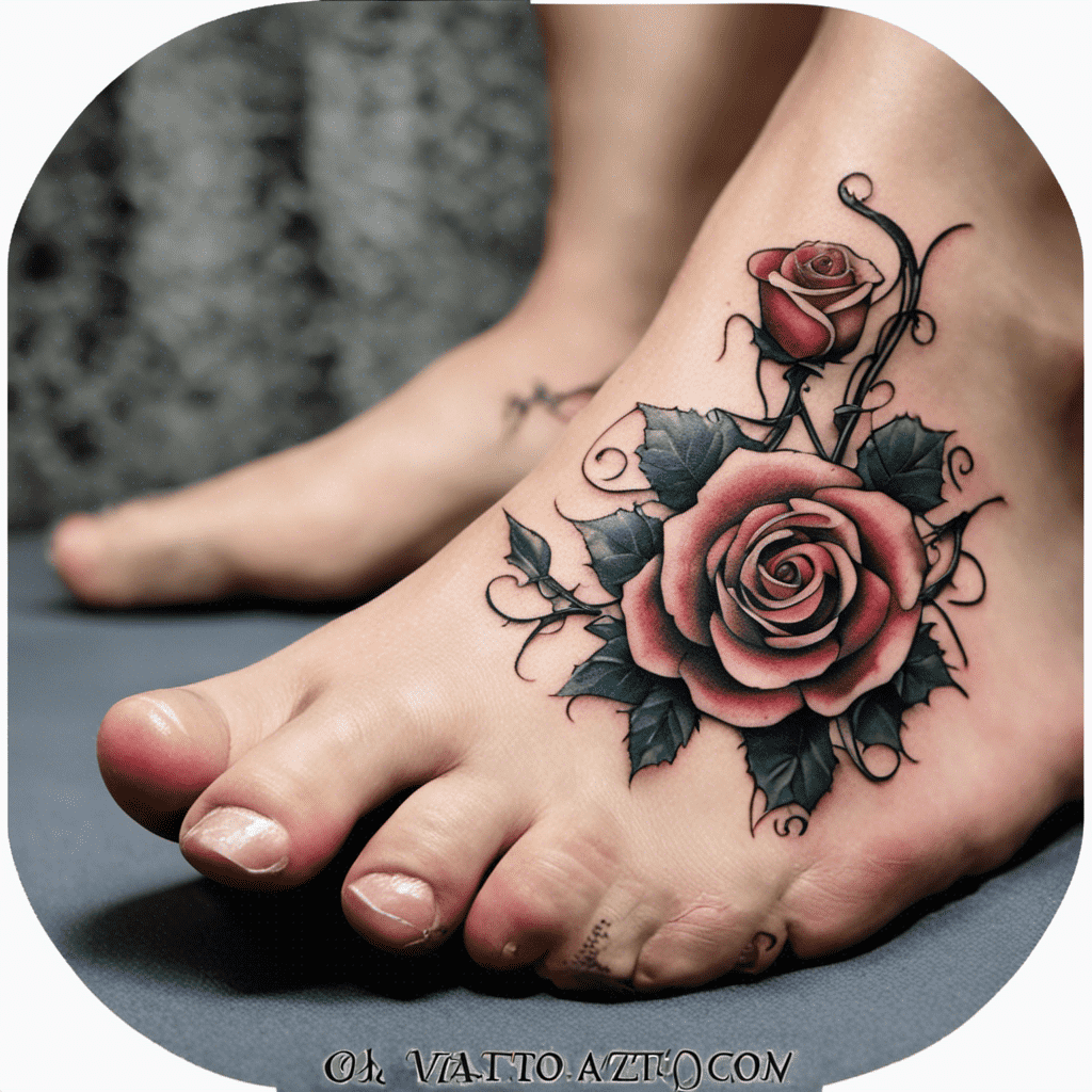 forearm Cross and rose tattoo for men 0071