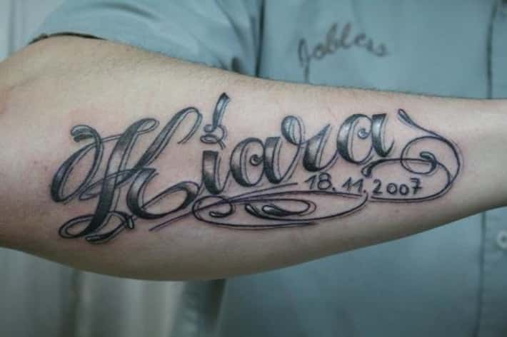 forearm name tattoos for men 0014