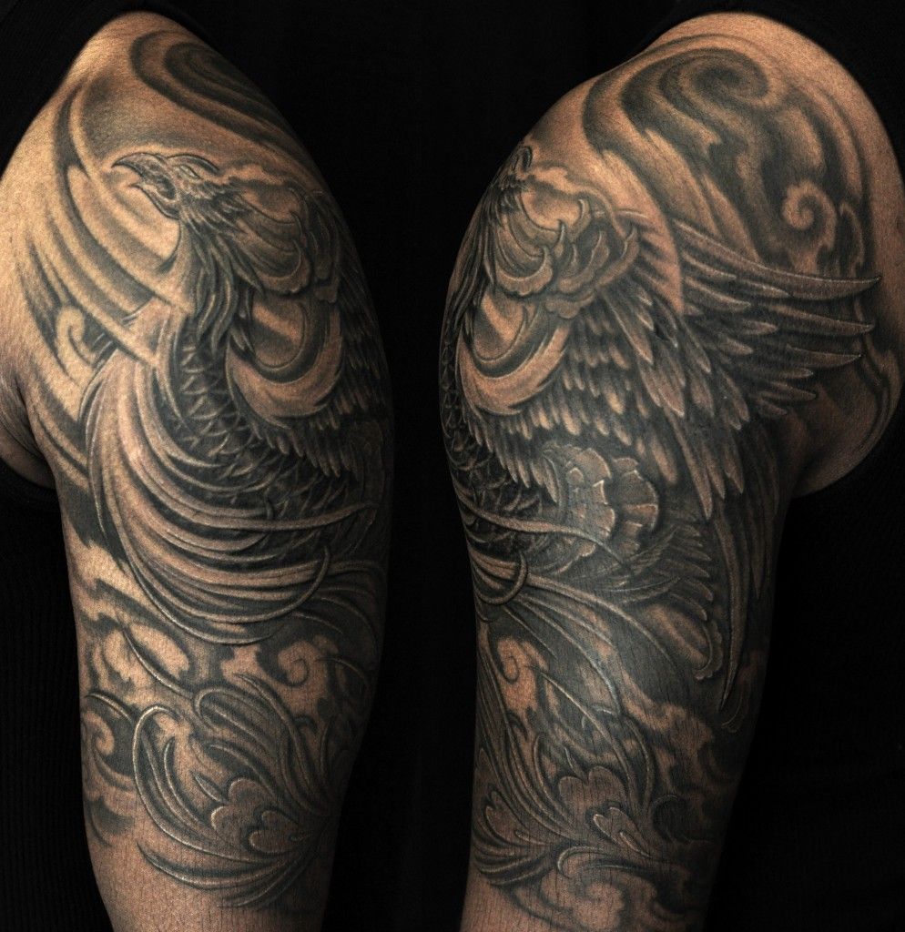 upper sleeve tattoo ideas for black men 0085