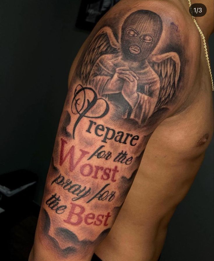 upper sleeve tattoo ideas for black men 0095