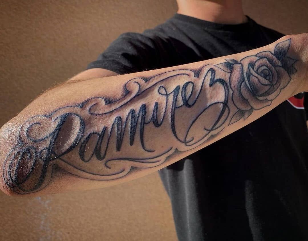 forearm tattoos names for men