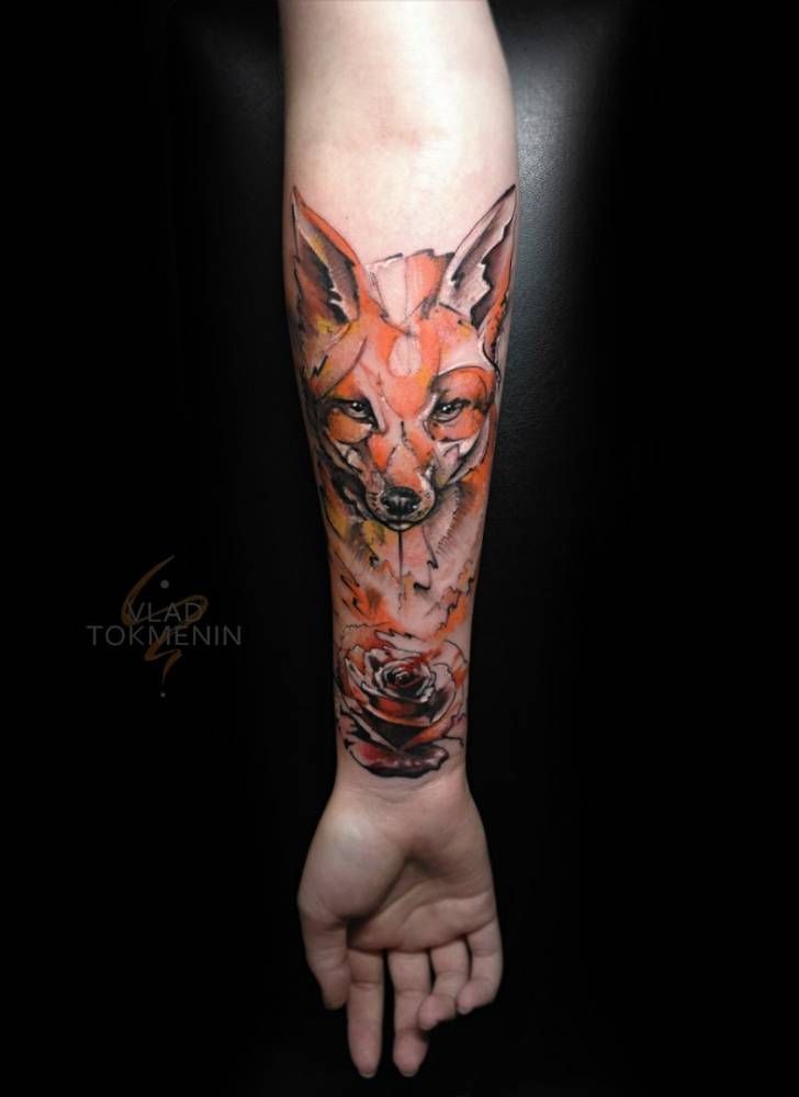 fox tattoos for men 0026