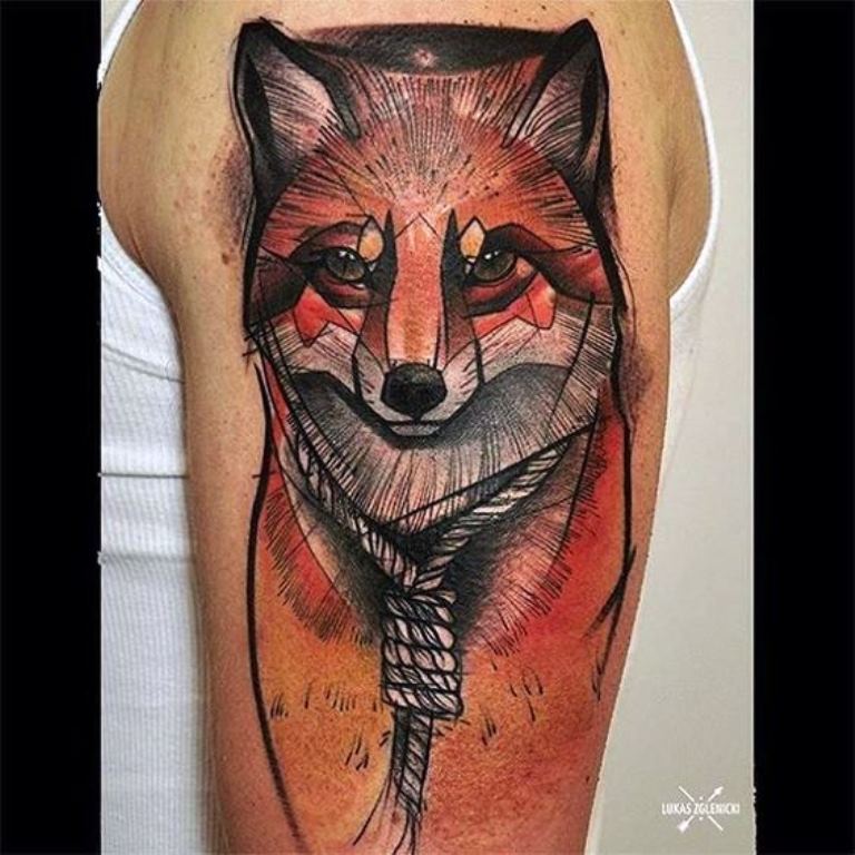 fox tattoos for men 0027