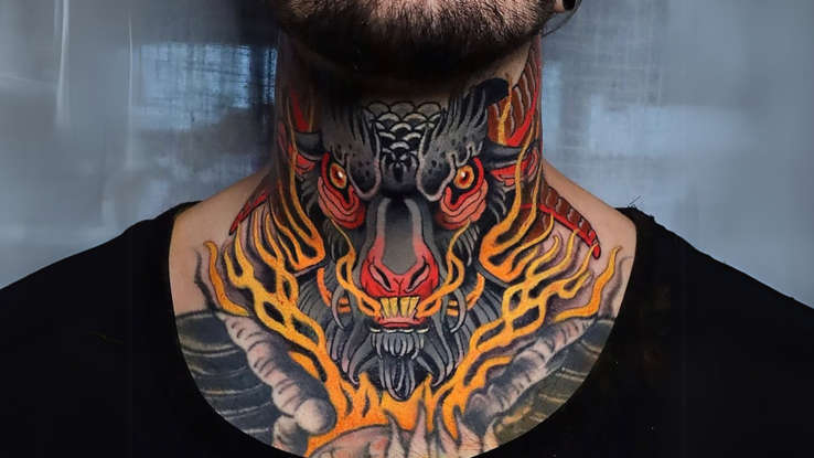 front neck tattoos for men 0013