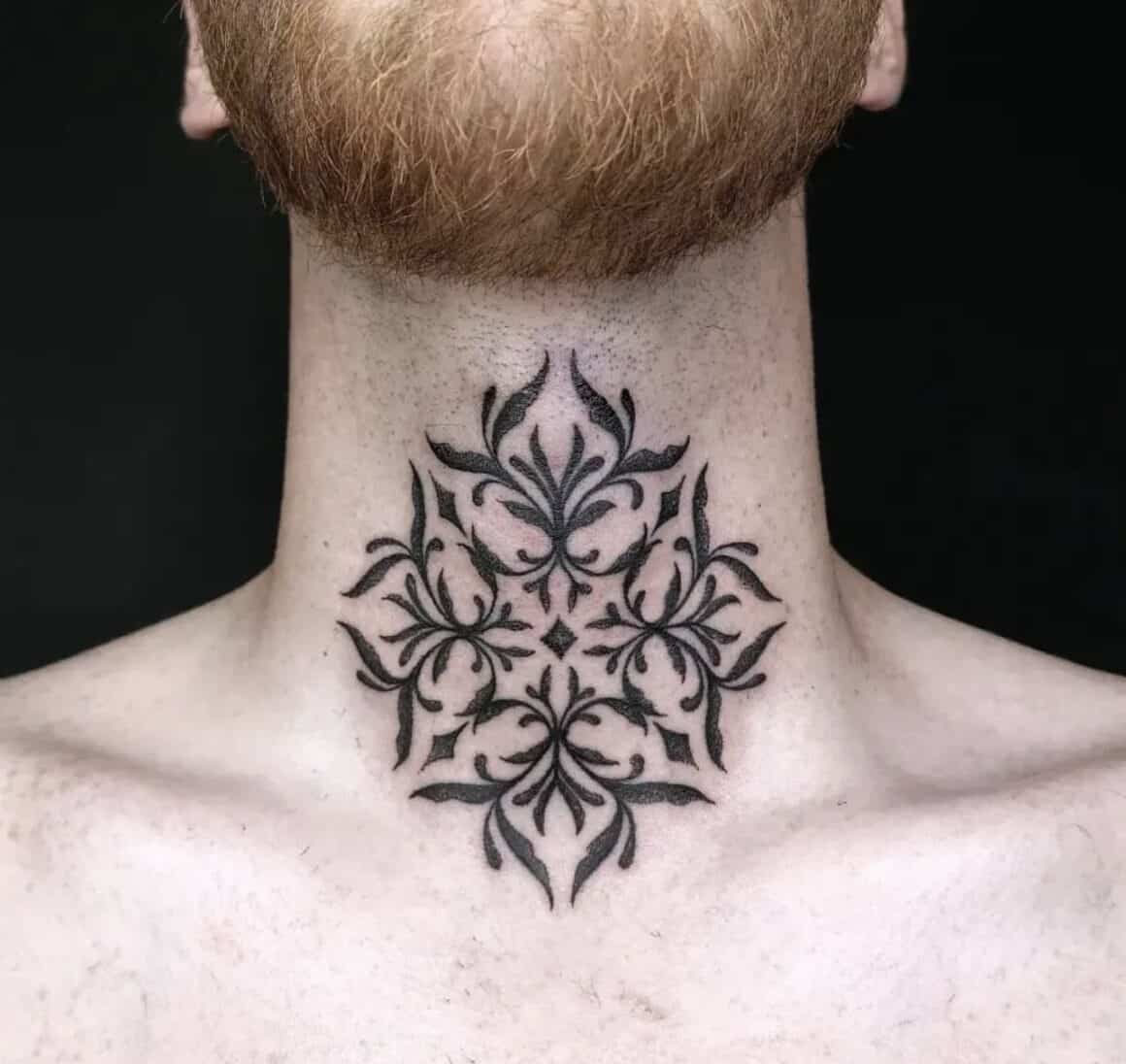 front neck tattoos for men 0015