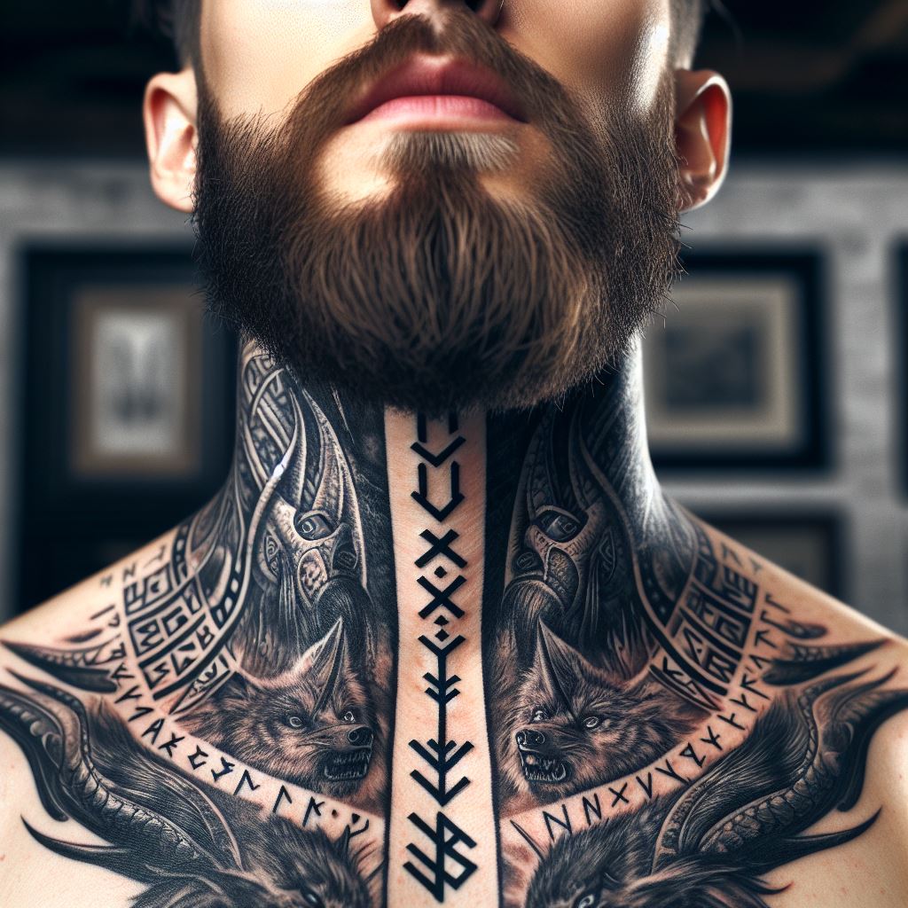 front neck tattoos for men 0073