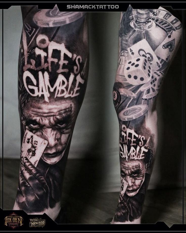 gambling tattoos for men 0022