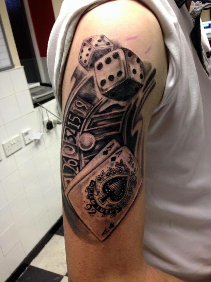 gambling tattoos for men 0056