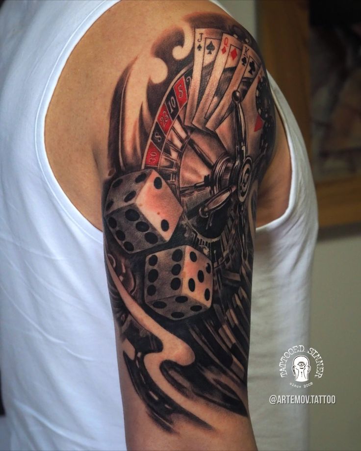 gambling tattoos for men 0097