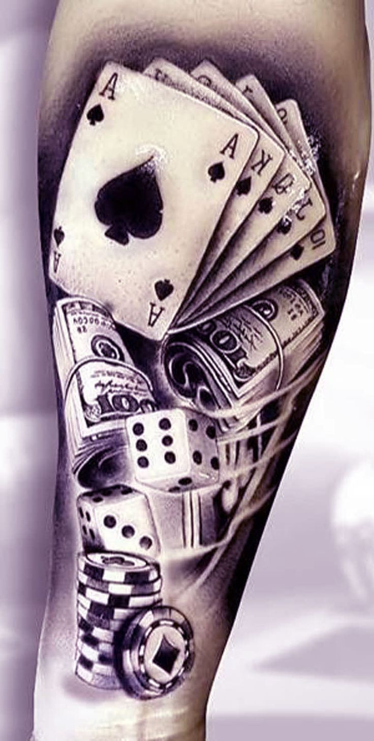 gambling tattoos for men 0099